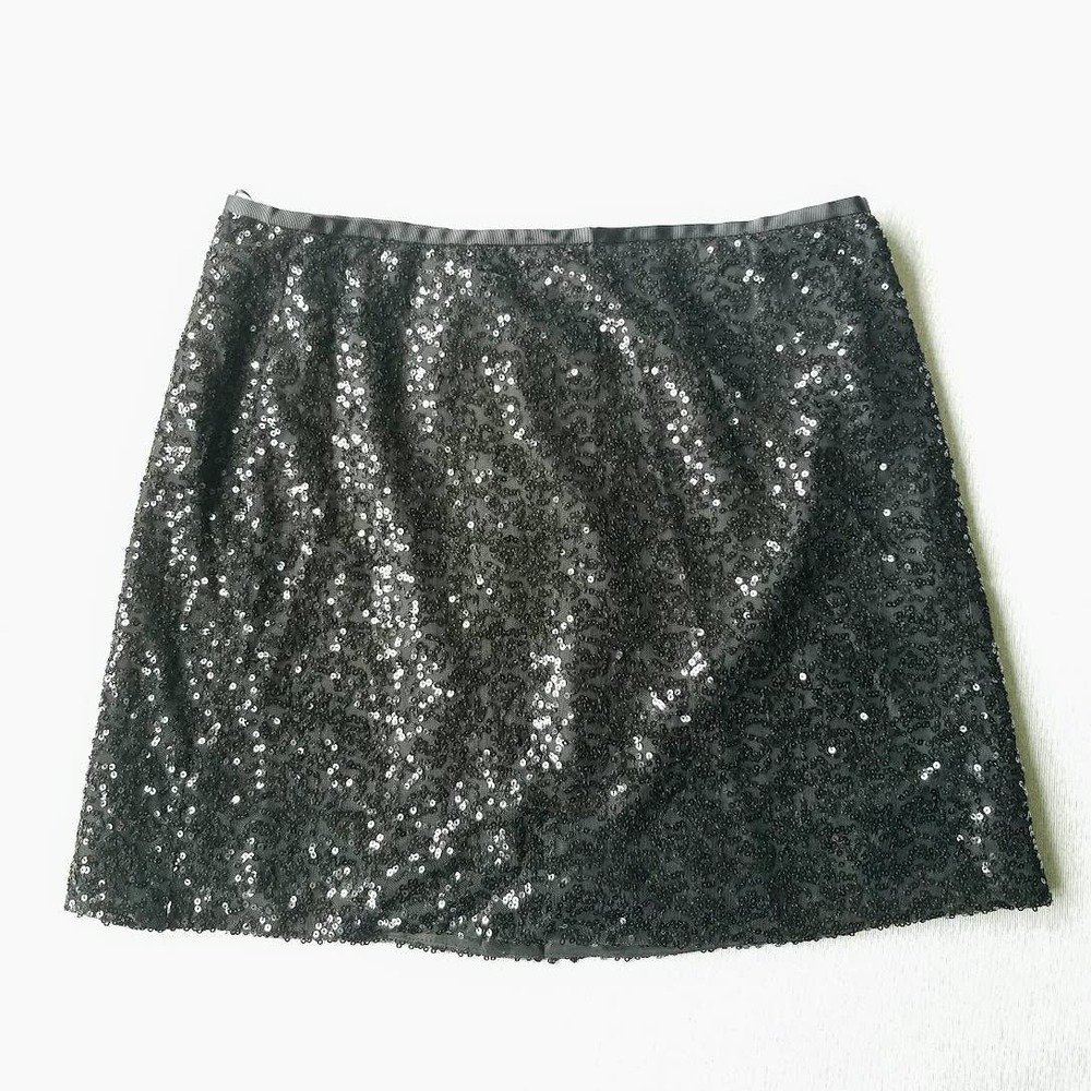 J. Crew Factory Black Sequin Mini Skirt